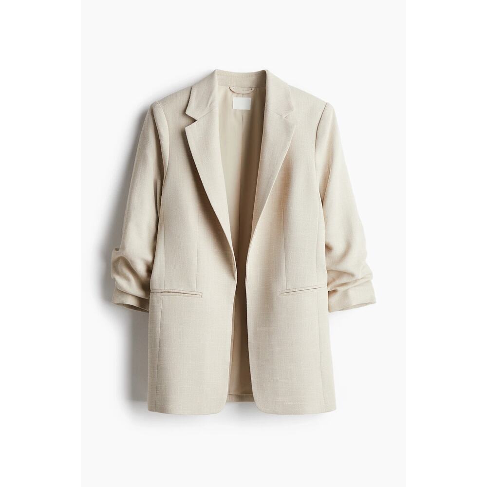 H&M Woven Blazer Large Pearl